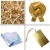 Complete Gift Basket Kit - (36x24x8cm) BROWN BAMBOO TRAY / GOLD ACCESSORIES