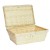 Complete Gift Basket Kit - (30x20x10cm) BAMBOO HAMPER / CREAM ACCESSORIES