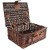 Hamper Gift Basket Kit - 12'' VINTAGE BROWN HAMPER / RED ACCESSORIES