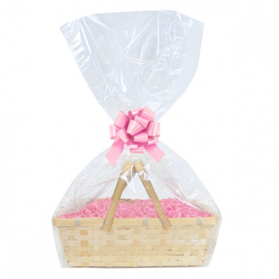 Complete Gift Basket Kit - (20x15x6cm) BAMBOO SHOPPER / PINK ACCESSORIES